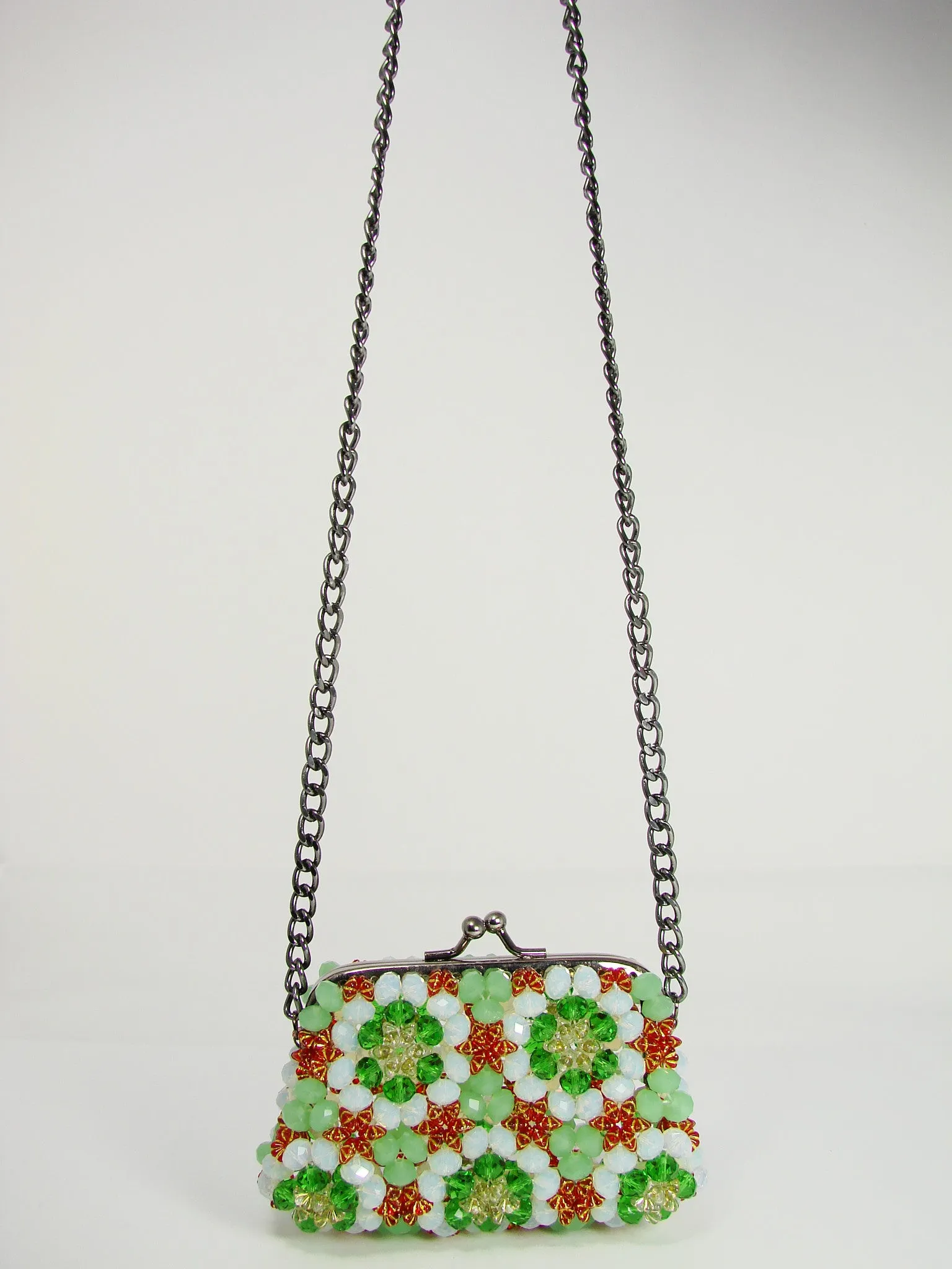 Green beaded purse Beaded Purse Small Cocktail Glamorous High Style Women Flower Clutches Evening Bags Handbags Wedding Clutch Purse Beaded purses evening bag.