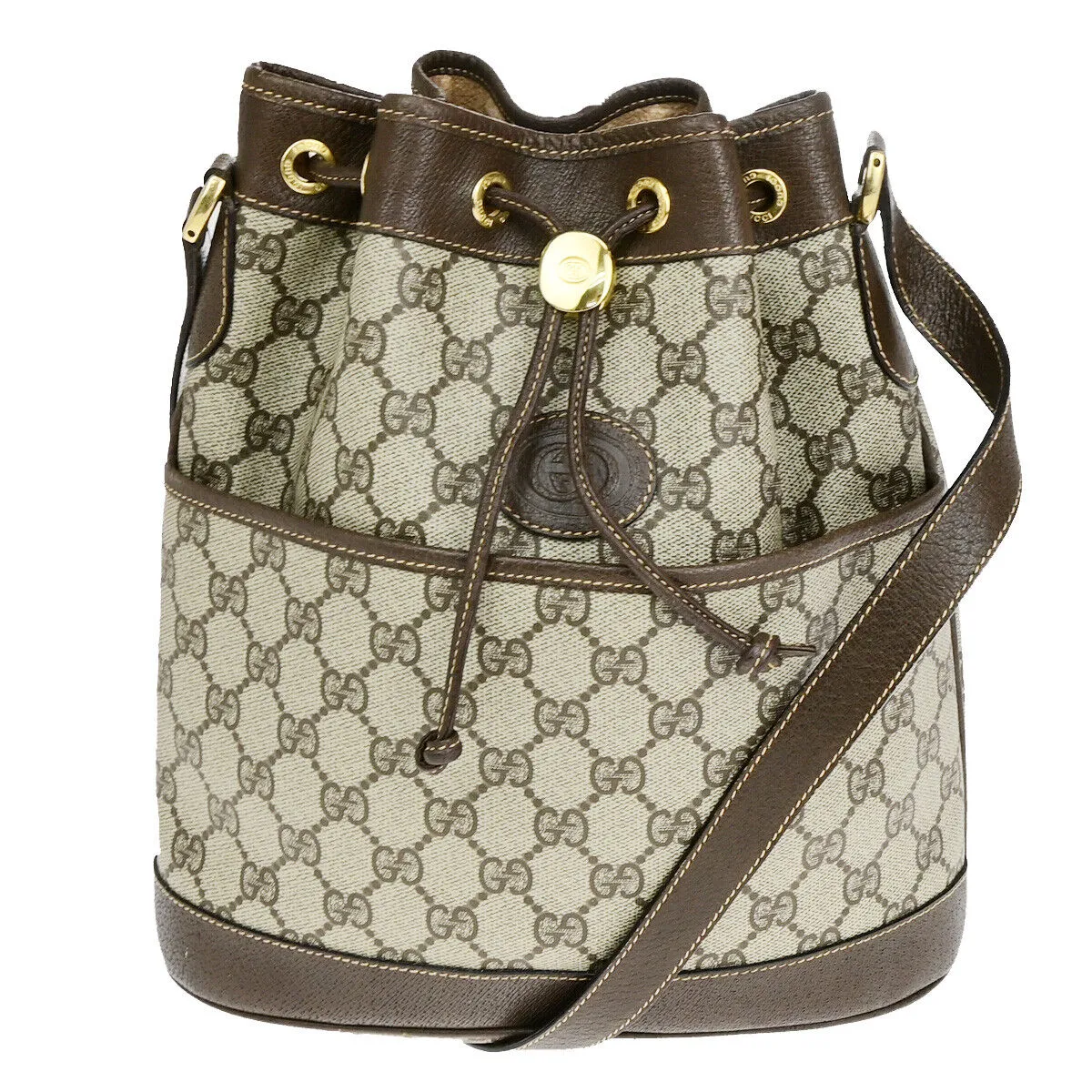 Gucci Logo Gg Pattern Drawstring