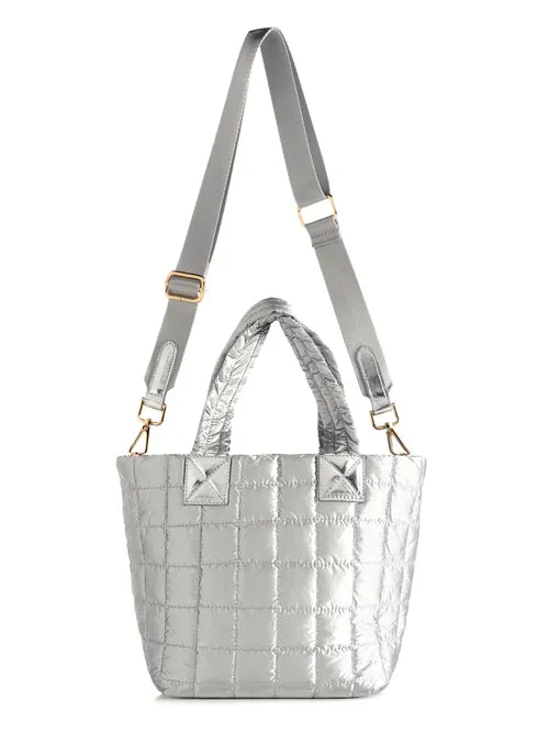 Logan Mini Tote Cross-Body - Silver