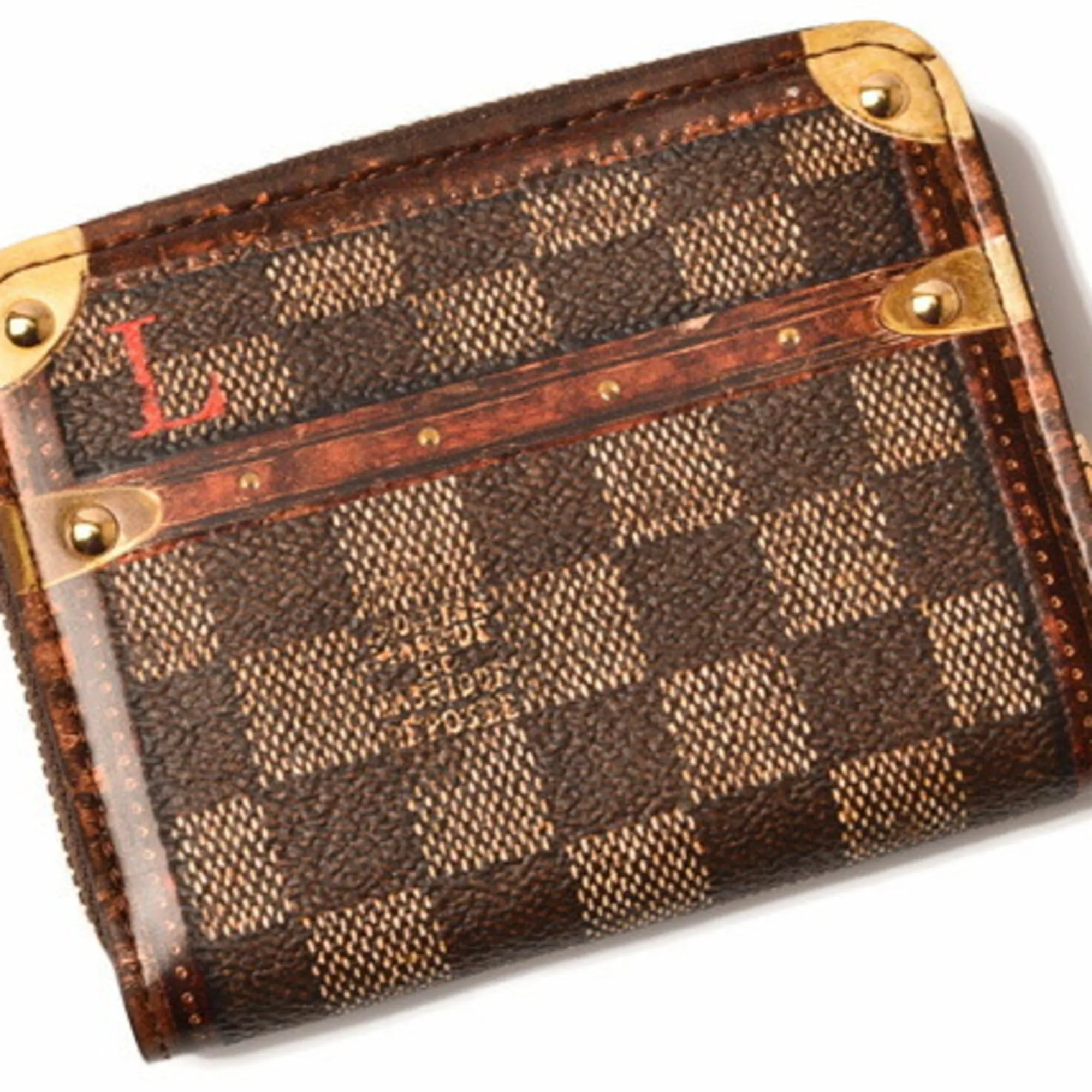 Louis Vuitton Coin Purse Card Case Isetan Store Limited LOUIS VUITTON Folded Wallet Zippy Trunk Time M63834