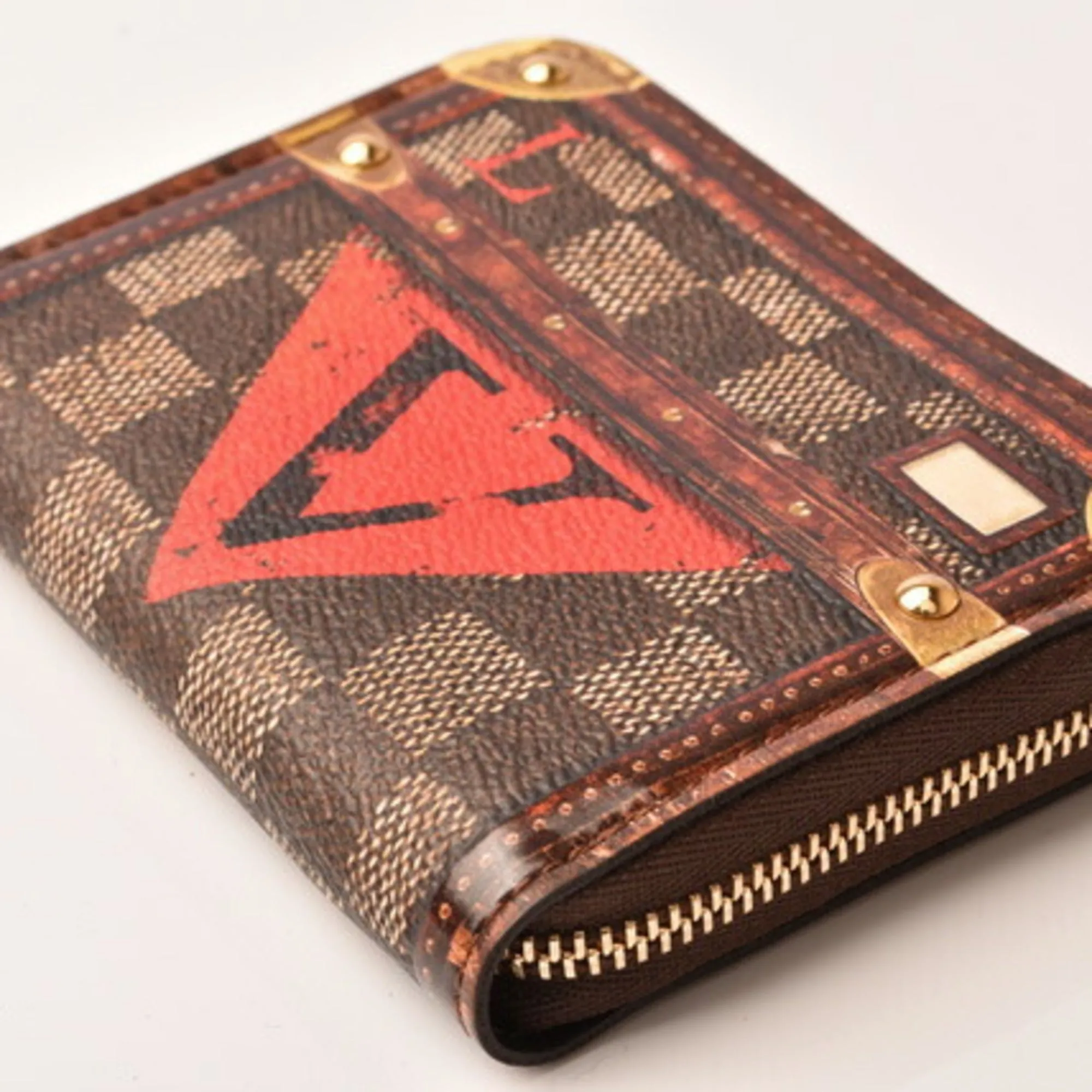 Louis Vuitton Coin Purse Card Case Isetan Store Limited LOUIS VUITTON Folded Wallet Zippy Trunk Time M63834
