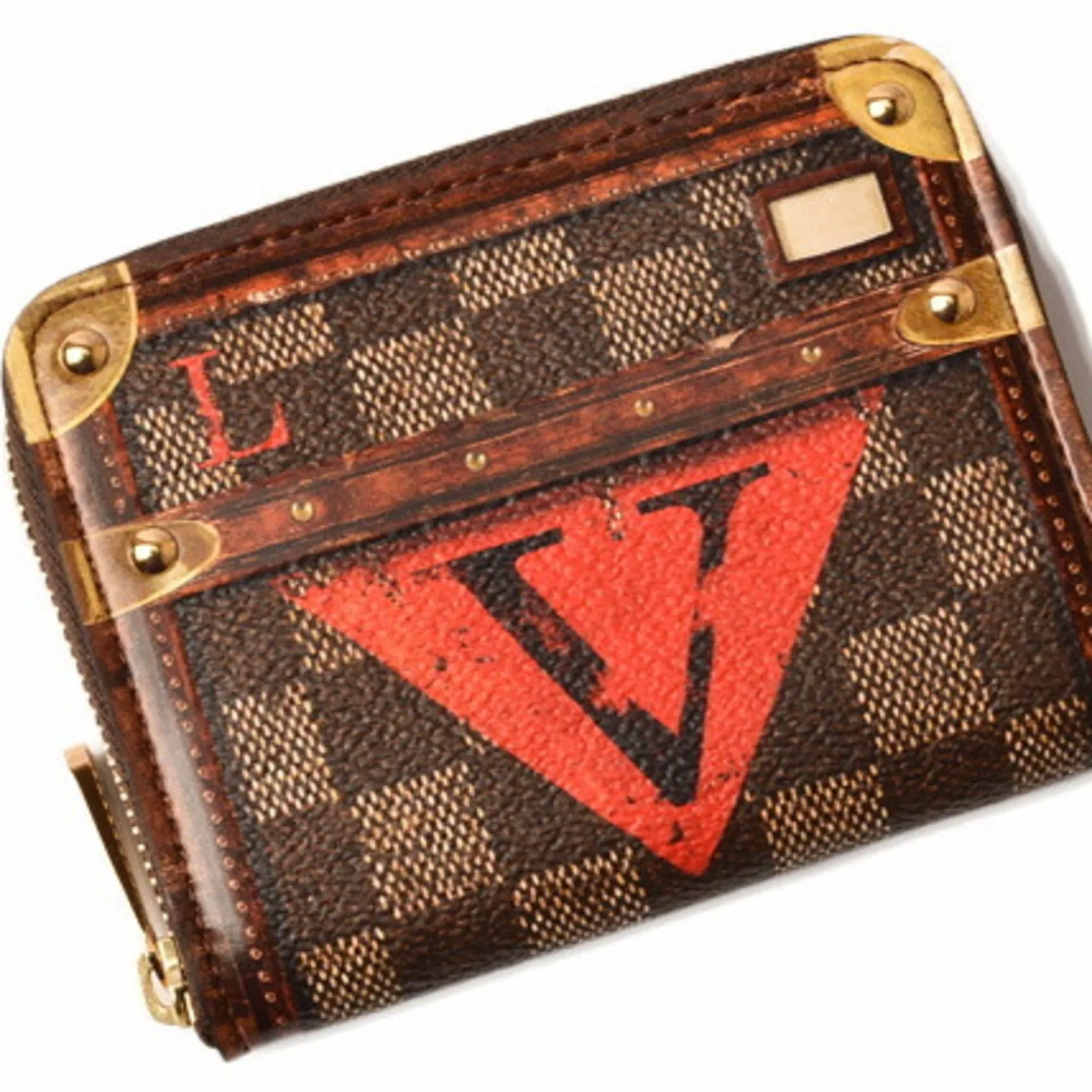 Louis Vuitton Coin Purse Card Case Isetan Store Limited LOUIS VUITTON Folded Wallet Zippy Trunk Time M63834