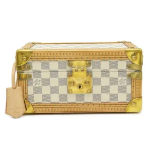 Louis Vuitton Damier Azur Coffret Tresor 24 Makeup Box Case Hard Trunk SP Order