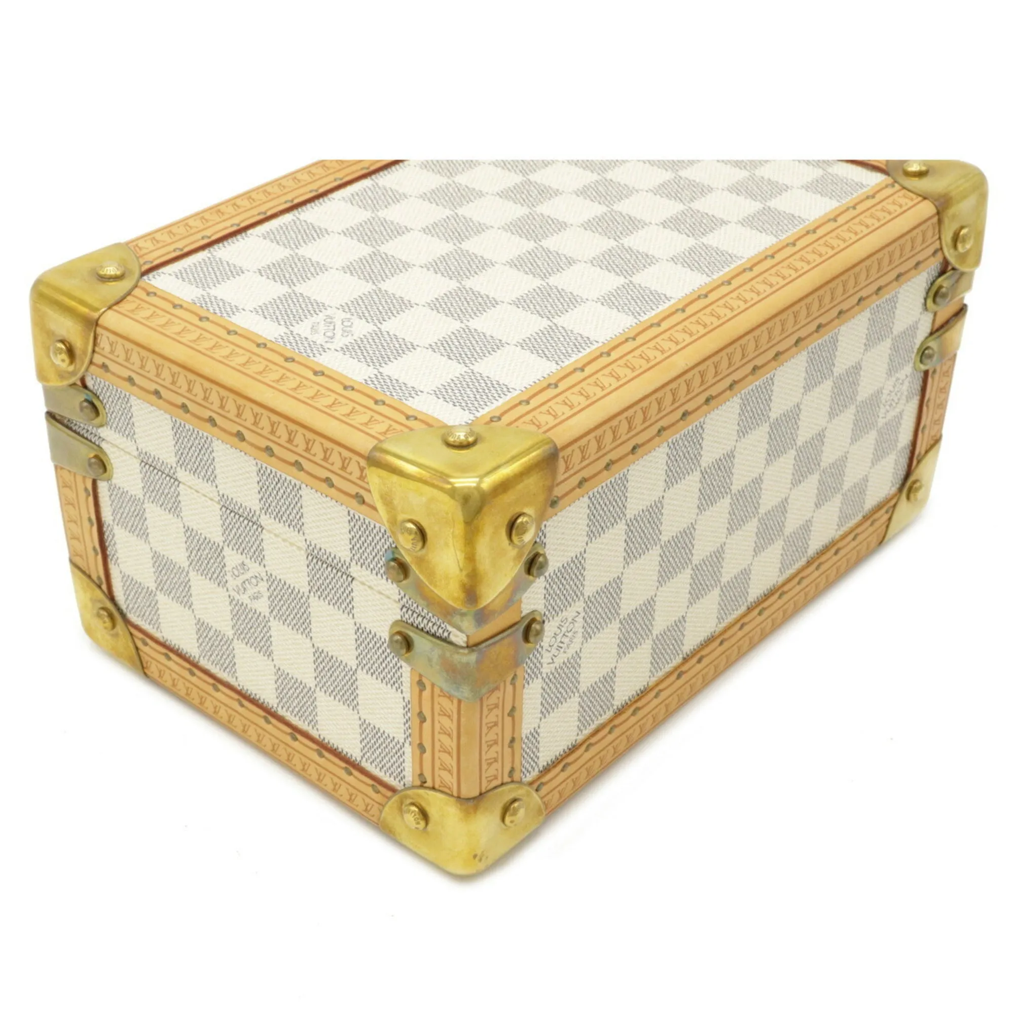 Louis Vuitton Damier Azur Coffret Tresor 24 Makeup Box Case Hard Trunk SP Order