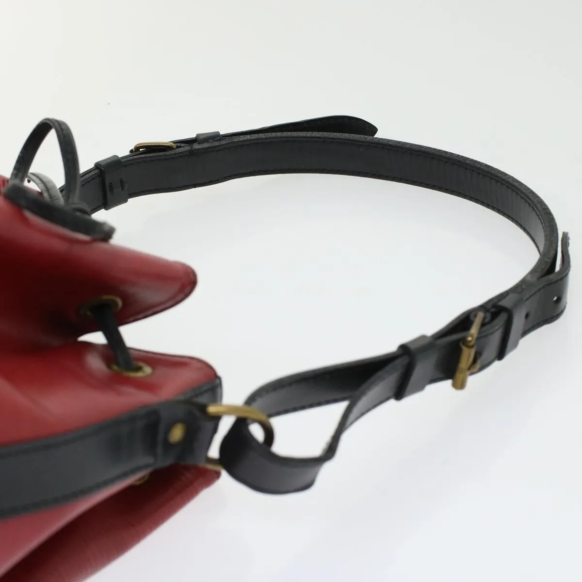 LOUIS VUITTON Epi Petit Noe Shoulder Bag Bicolor Black Red M44172 LV  45384