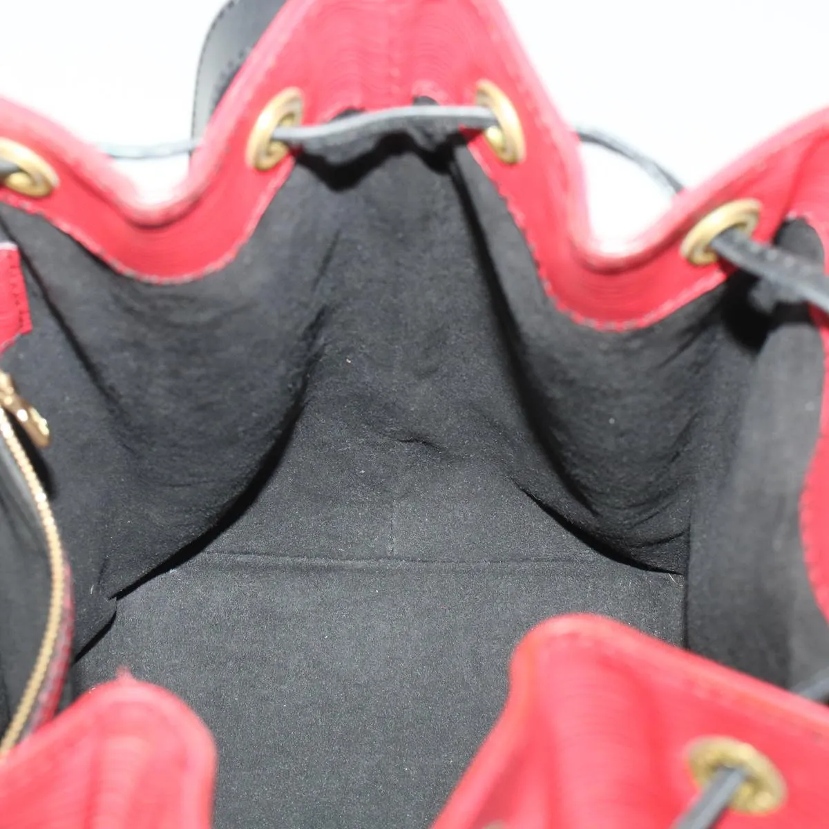 LOUIS VUITTON Epi Petit Noe Shoulder Bag Bicolor Black Red M44172 LV  45384