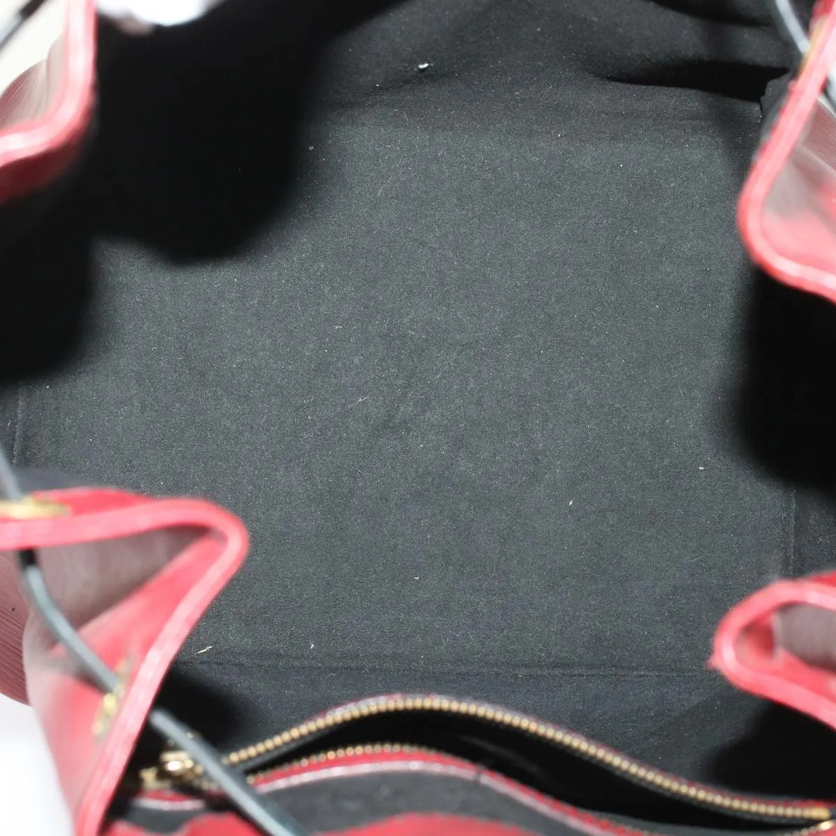 LOUIS VUITTON Epi Petit Noe Shoulder Bag Bicolor Black Red M44172 LV  45384