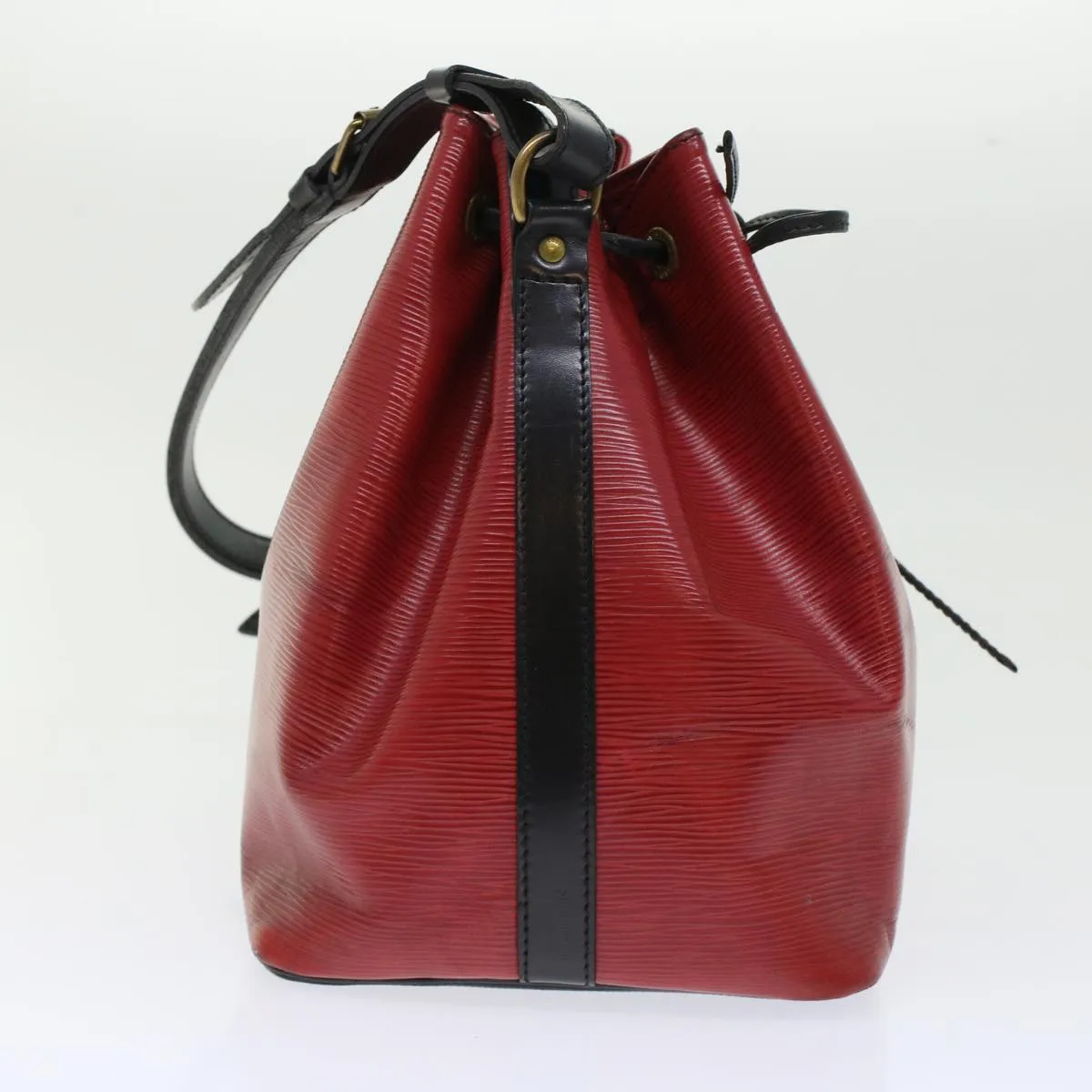 LOUIS VUITTON Epi Petit Noe Shoulder Bag Bicolor Black Red M44172 LV  45384