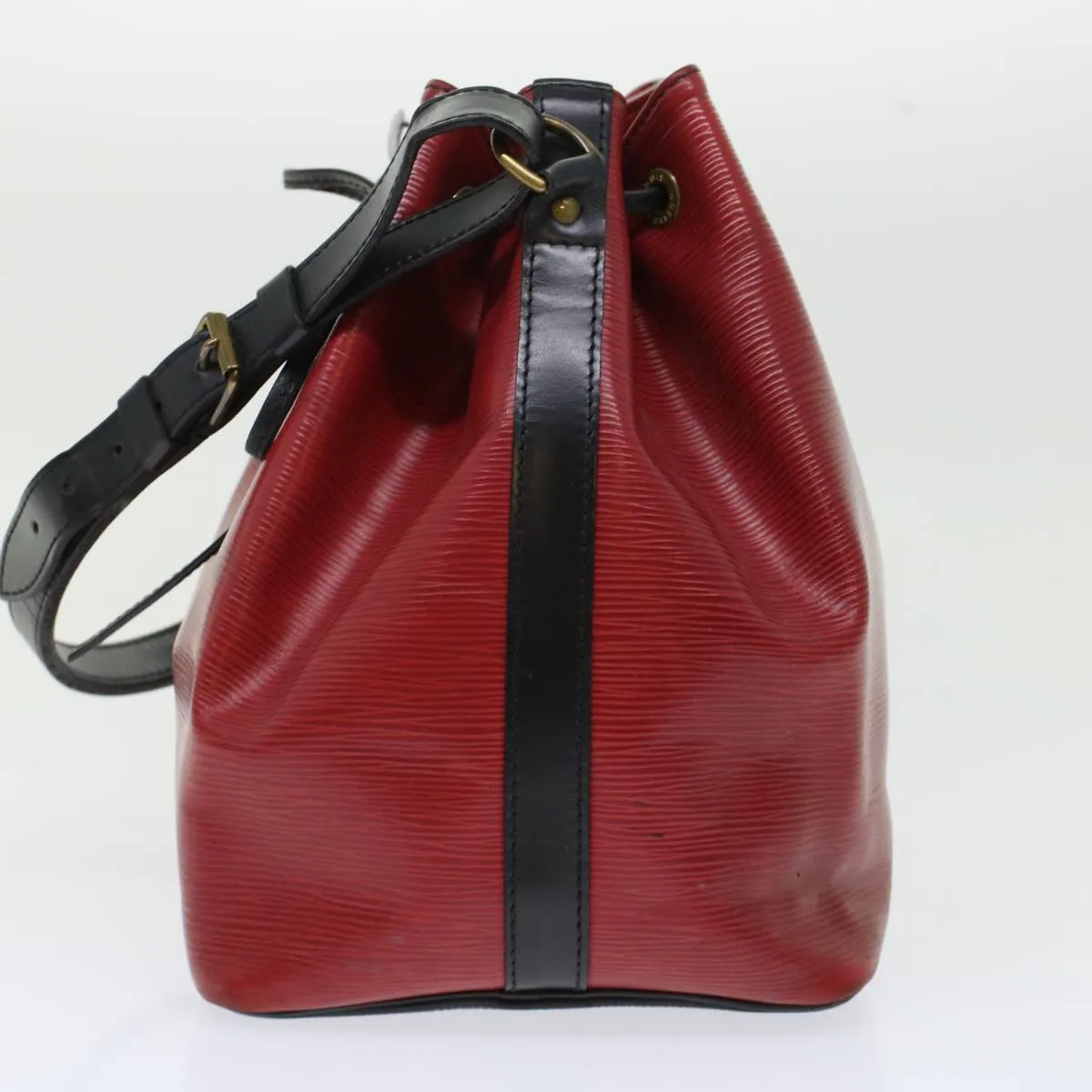 LOUIS VUITTON Epi Petit Noe Shoulder Bag Bicolor Black Red M44172 LV  45384