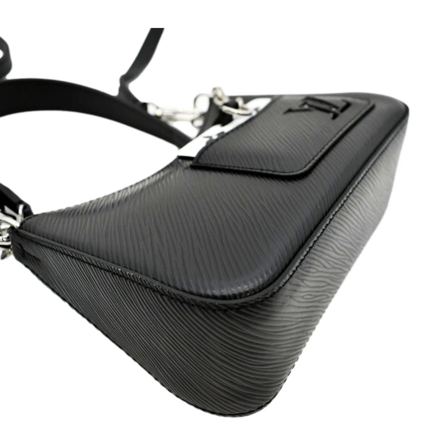 LOUIS VUITTON Marellini Epi Leather Shoulder Bag Black
