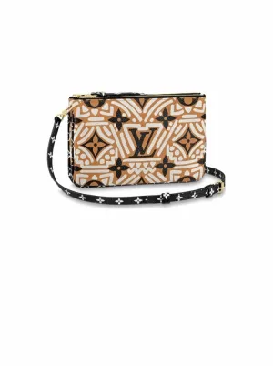 LOUIS VUITTON Monogram Crafty Double Zip Pochette