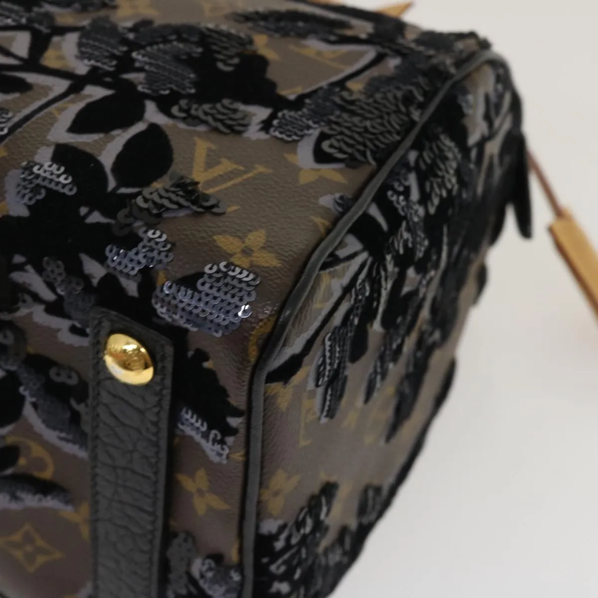 LOUIS VUITTON Monogram Fleur De Jais Speedy 30 Hand Bag M40436 LV Auth fm1424A