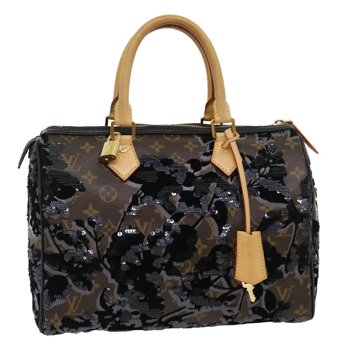 LOUIS VUITTON Monogram Fleur De Jais Speedy 30 Hand Bag M40436 LV Auth fm1424A