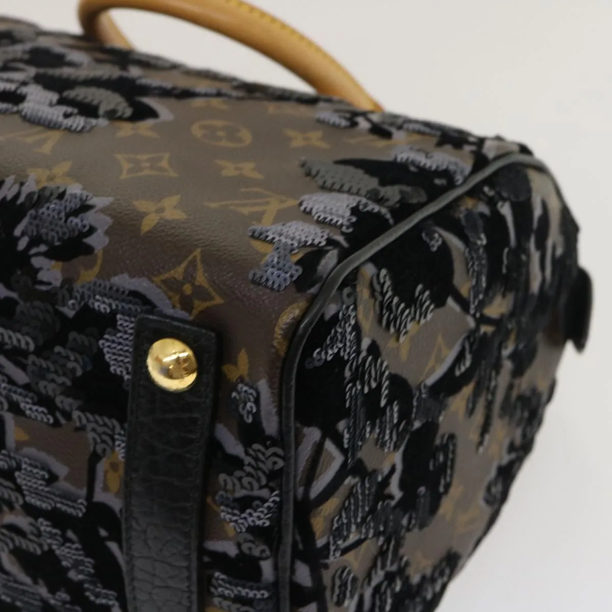 LOUIS VUITTON Monogram Fleur De Jais Speedy 30 Hand Bag M40436 LV Auth fm1424A