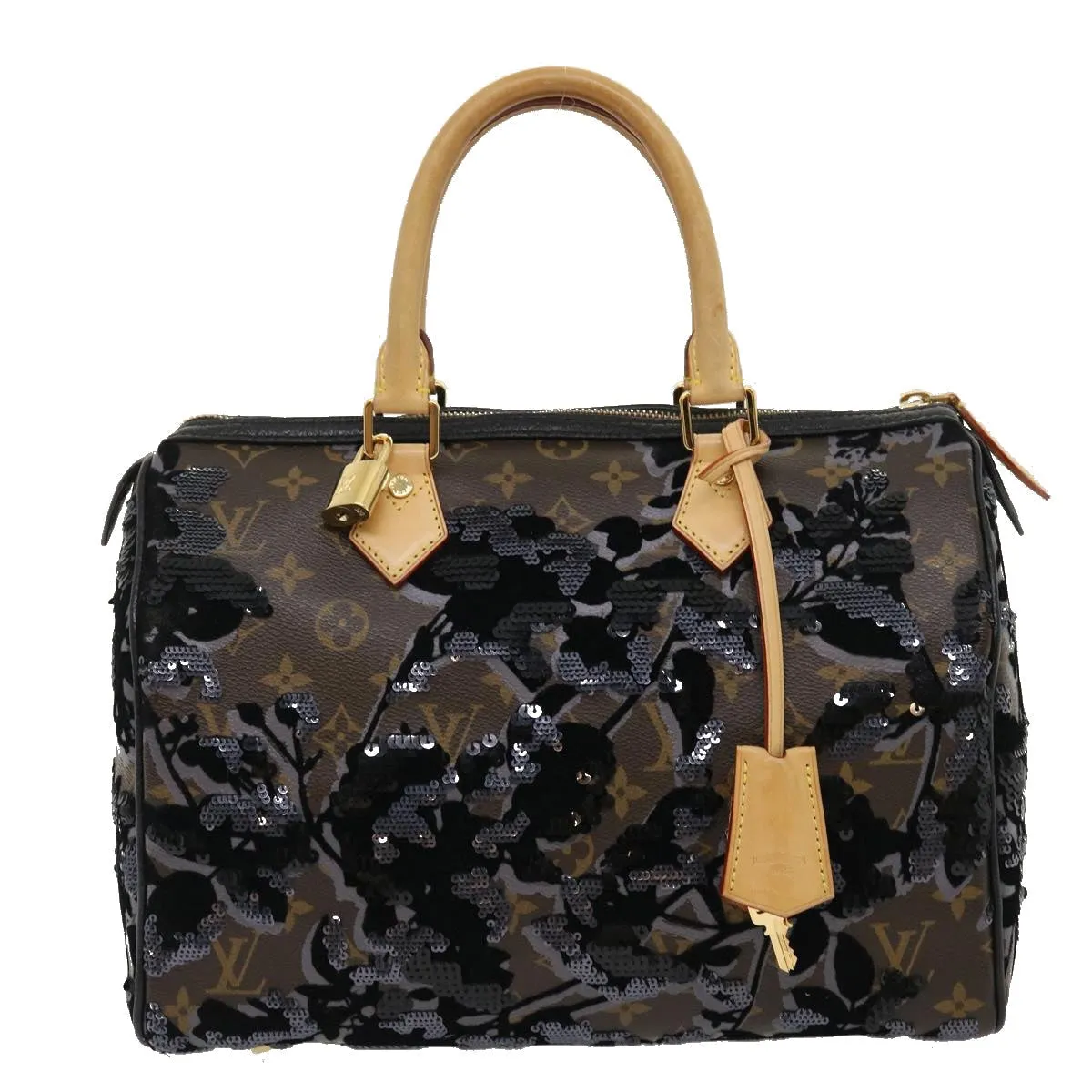 LOUIS VUITTON Monogram Fleur De Jais Speedy 30 Hand Bag M40436 LV Auth fm1424A