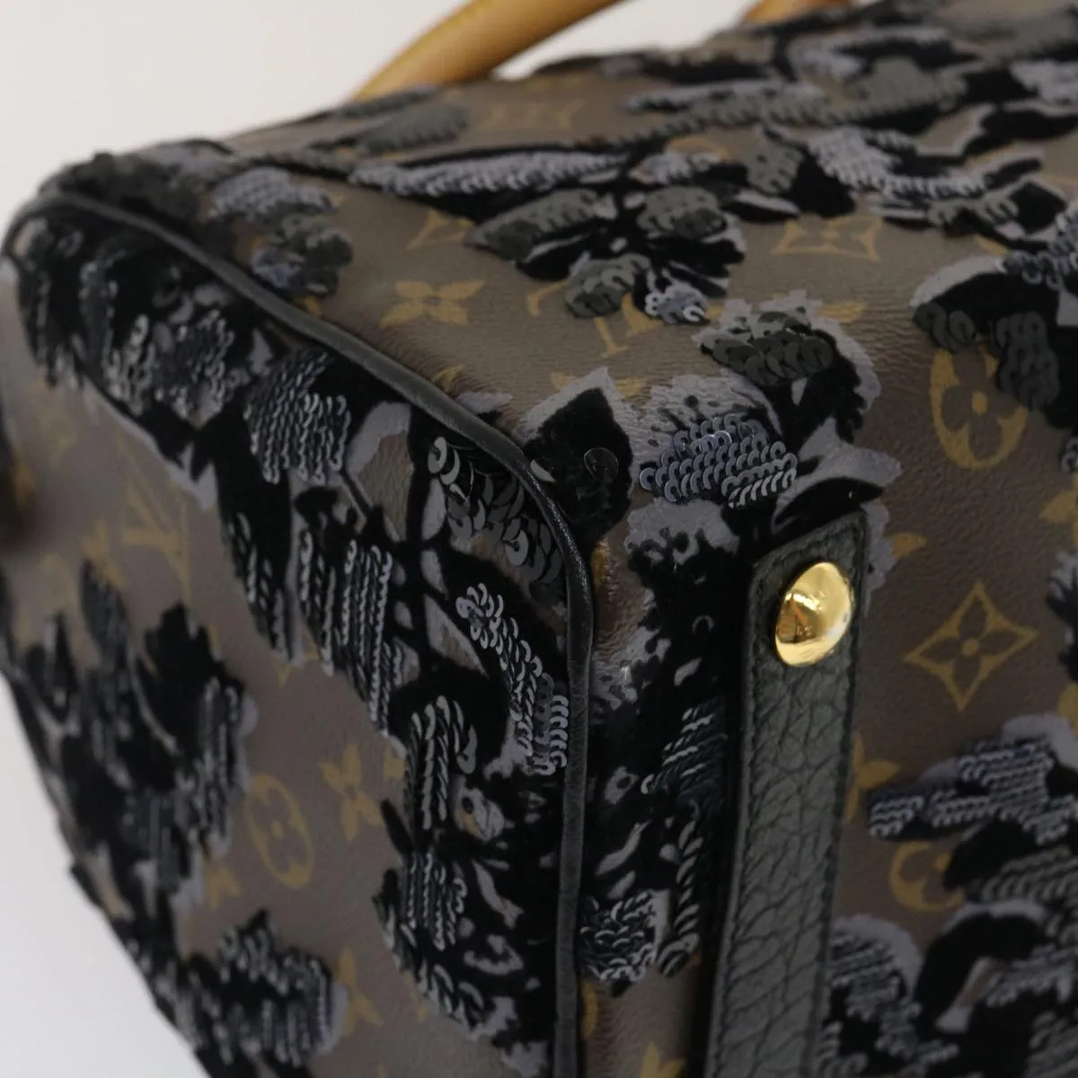 LOUIS VUITTON Monogram Fleur De Jais Speedy 30 Hand Bag M40436 LV Auth fm1424A