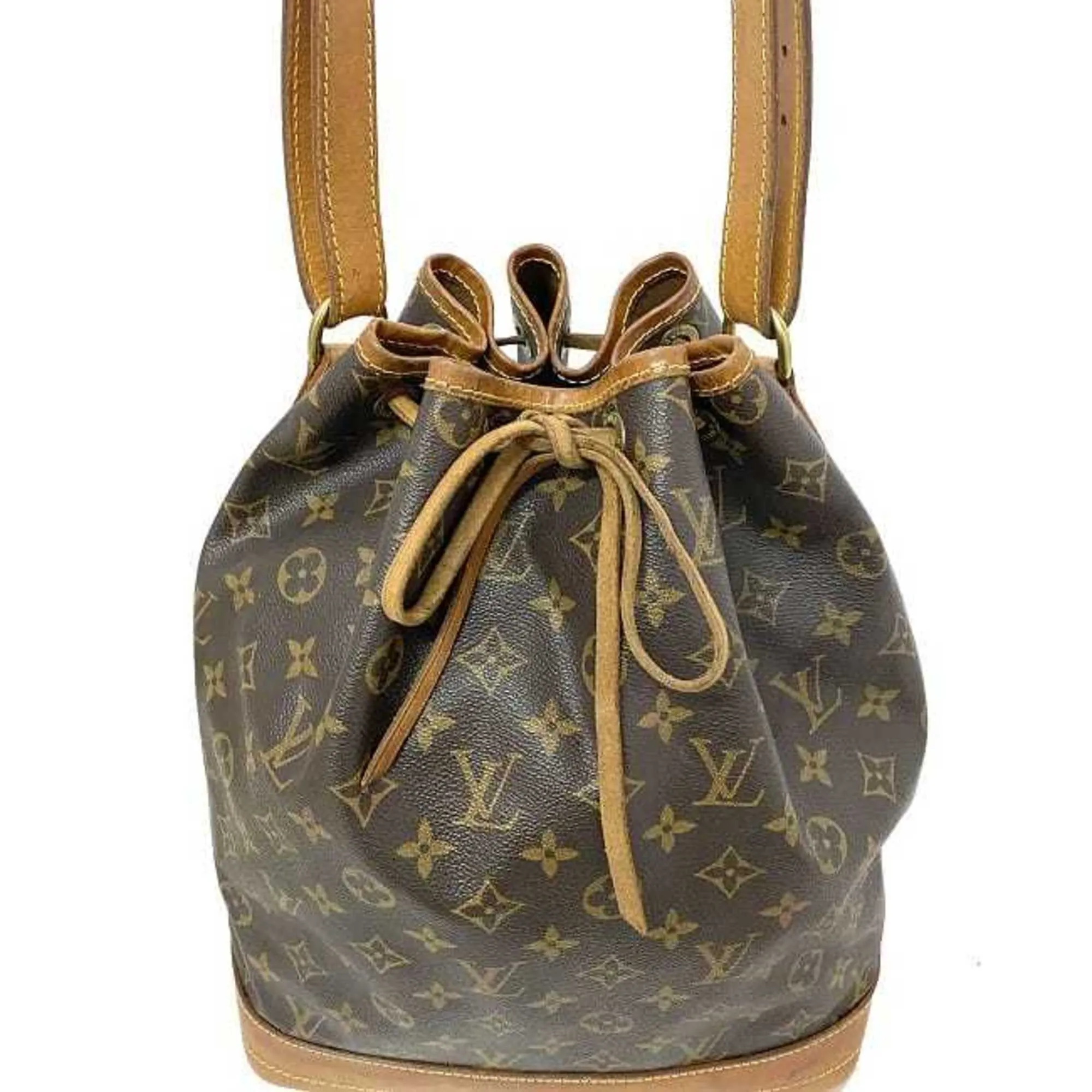 LOUIS VUITTON Noe Brown Beige Gold Monogram M42224 Canvas Nume Unknown