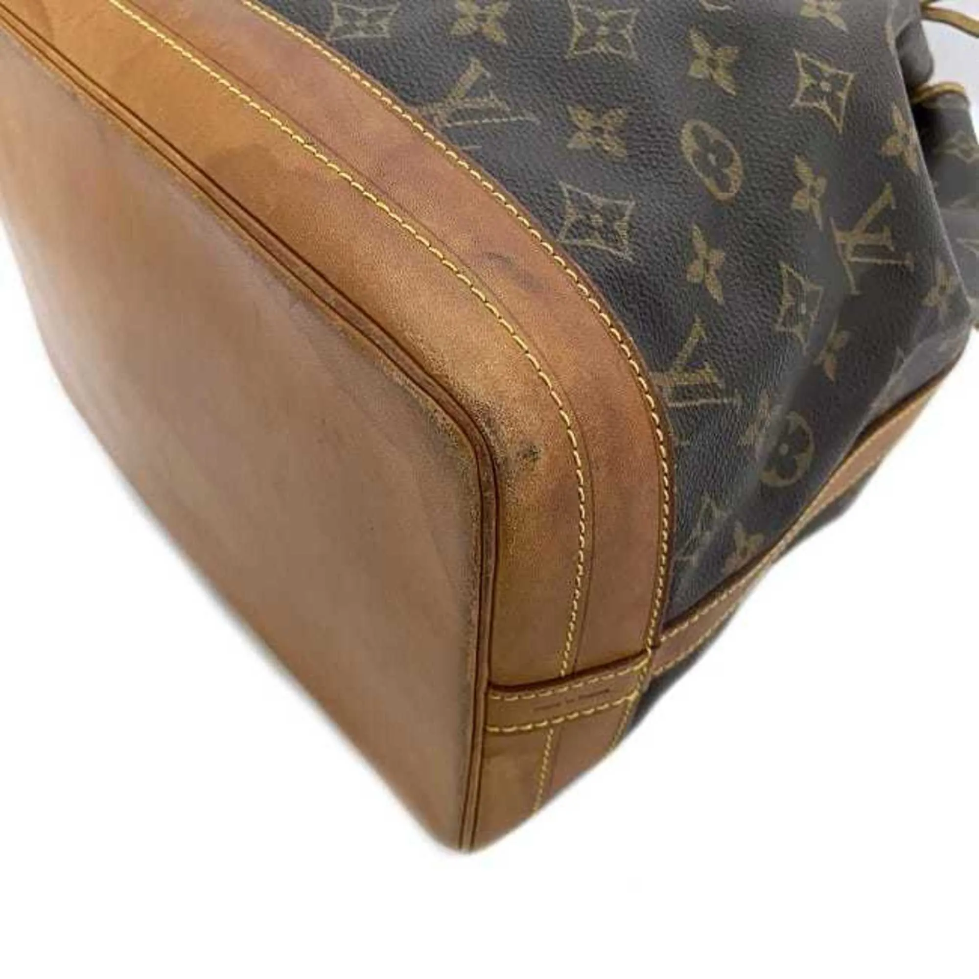 LOUIS VUITTON Noe Brown Beige Gold Monogram M42224 Canvas Nume Unknown
