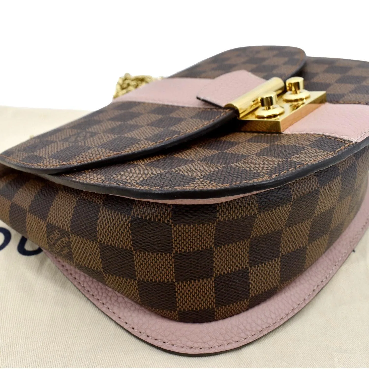 LOUIS VUITTON Wight Damier Ebene Shoulder Crossbody Bag Magnolia