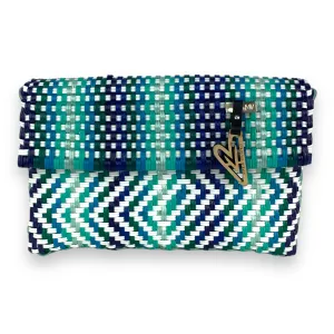 Maria Victoria | Aqua DI  | Upcycled, Handwoven, Clutch