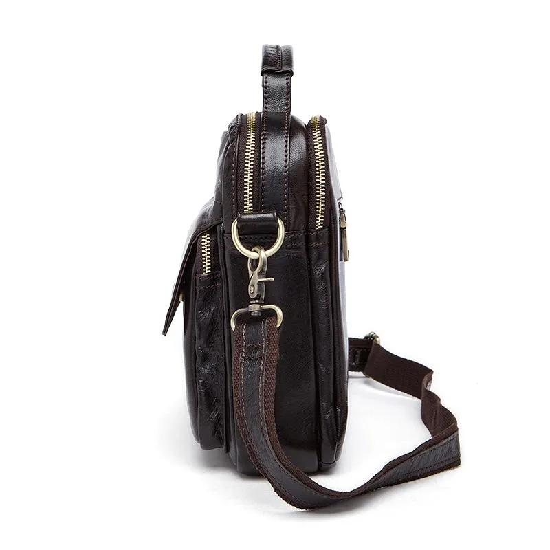 Men Genuine Leather Fashionable and Trendy Travel Shoulder Bag