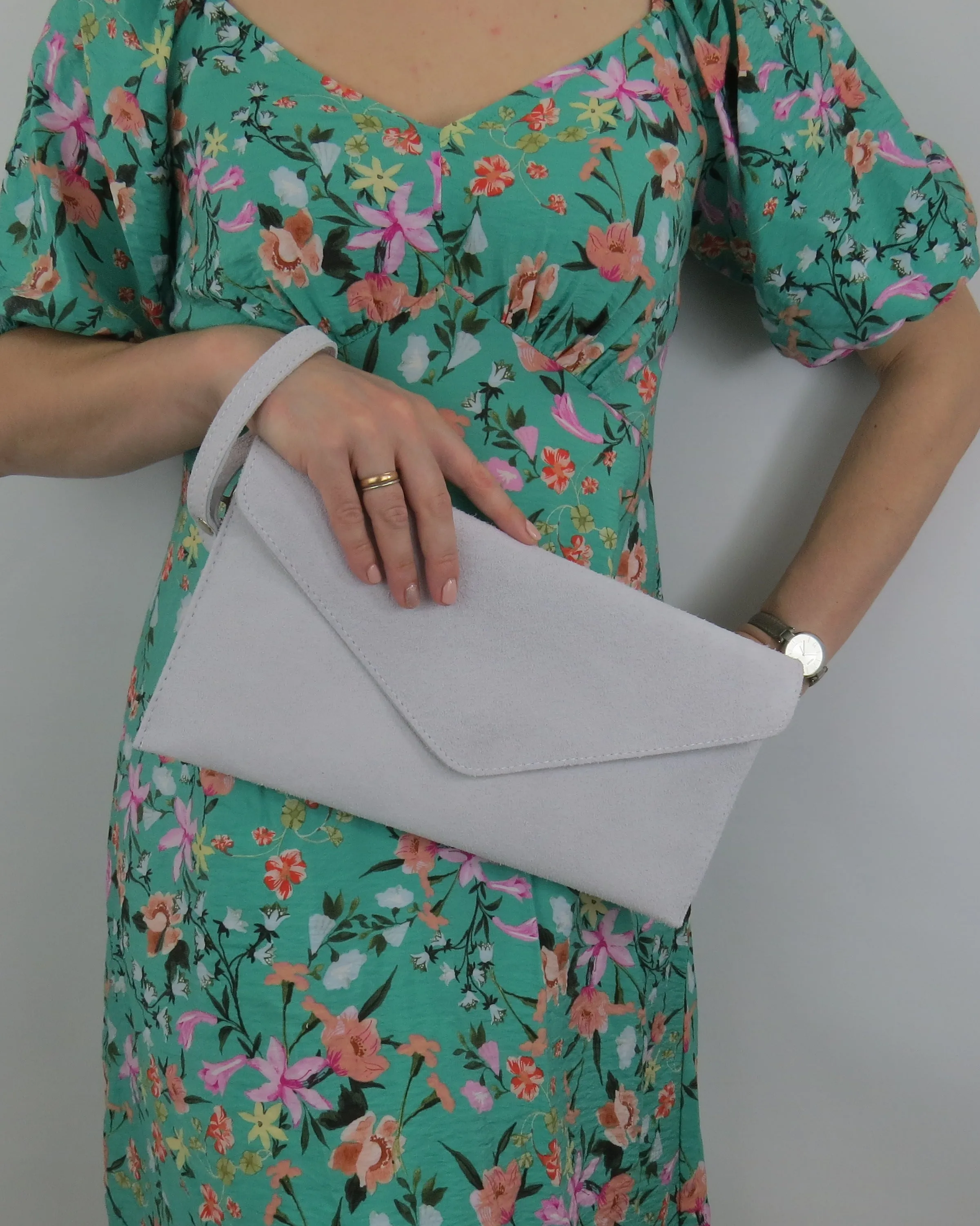 Metallic Royal Blue Envelope Clutch Bag
