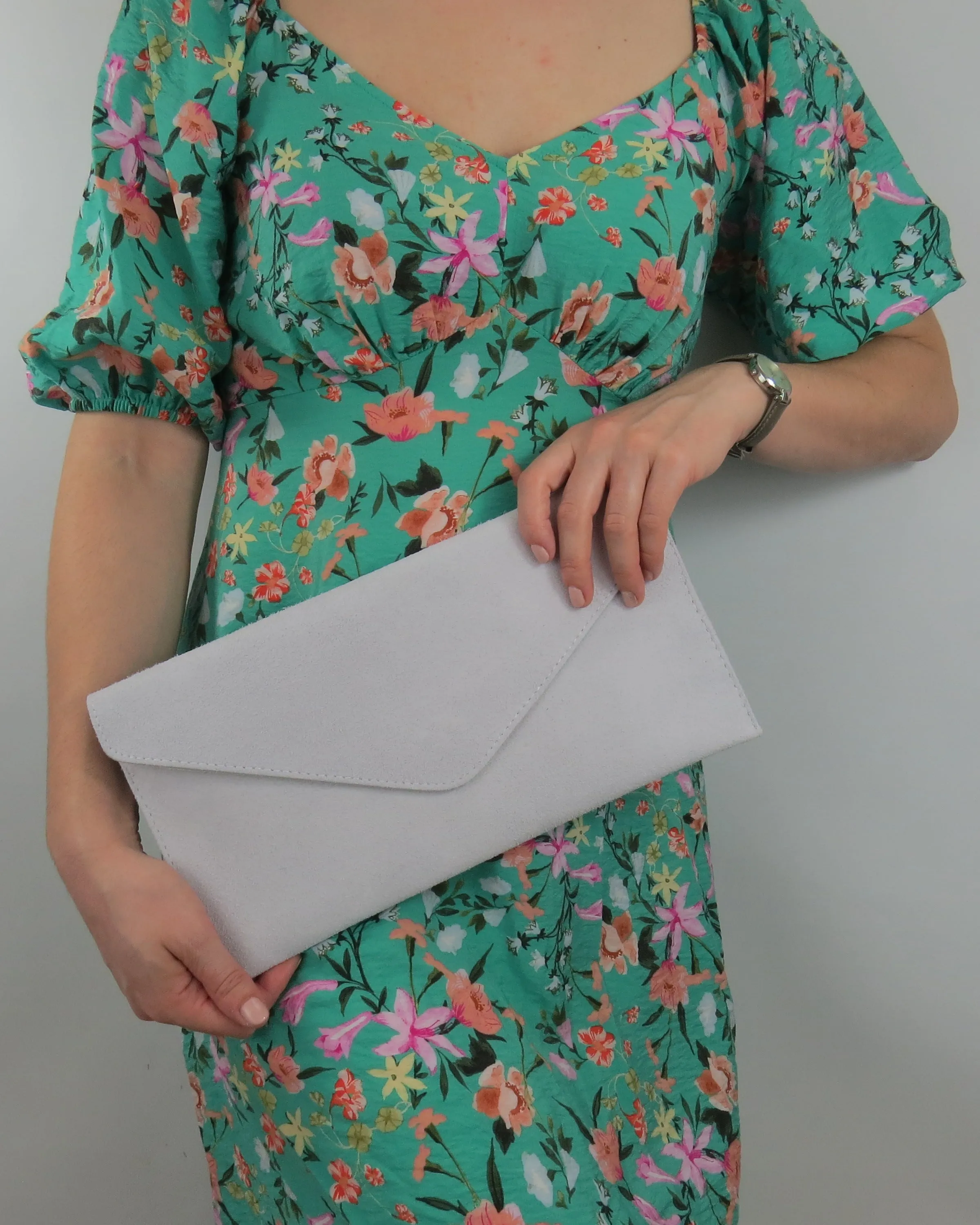 Metallic Royal Blue Envelope Clutch Bag