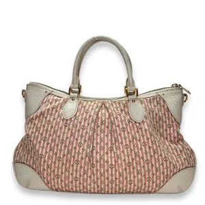 Mini Lin Croisette Marina GM Pink Top Handle Bag in Canvas, Gold hardware