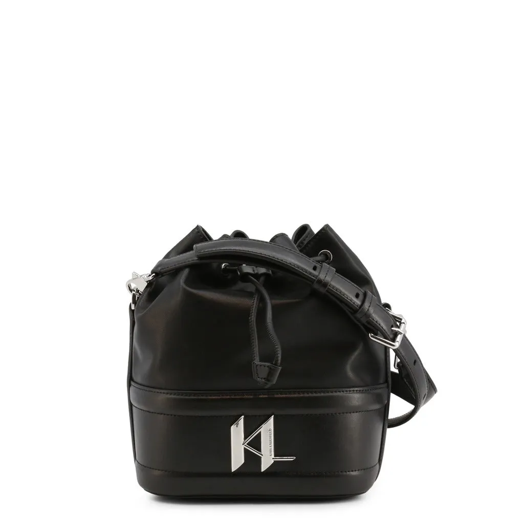 Modern Leather Drawstring Shoulder Bag