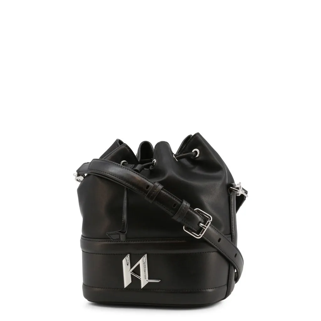 Modern Leather Drawstring Shoulder Bag