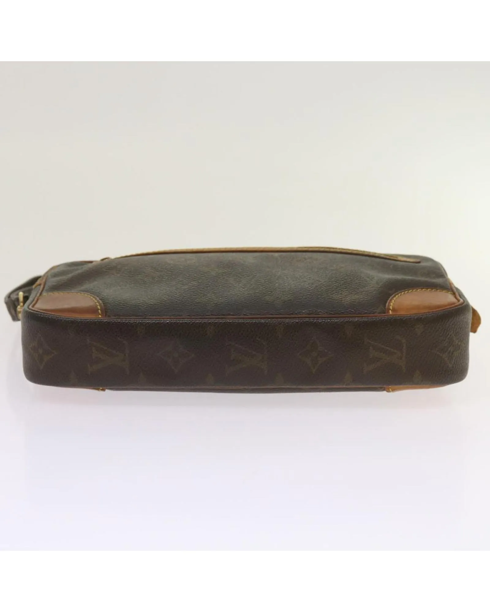 Monogram Leather Clutch with Dragonne Strap