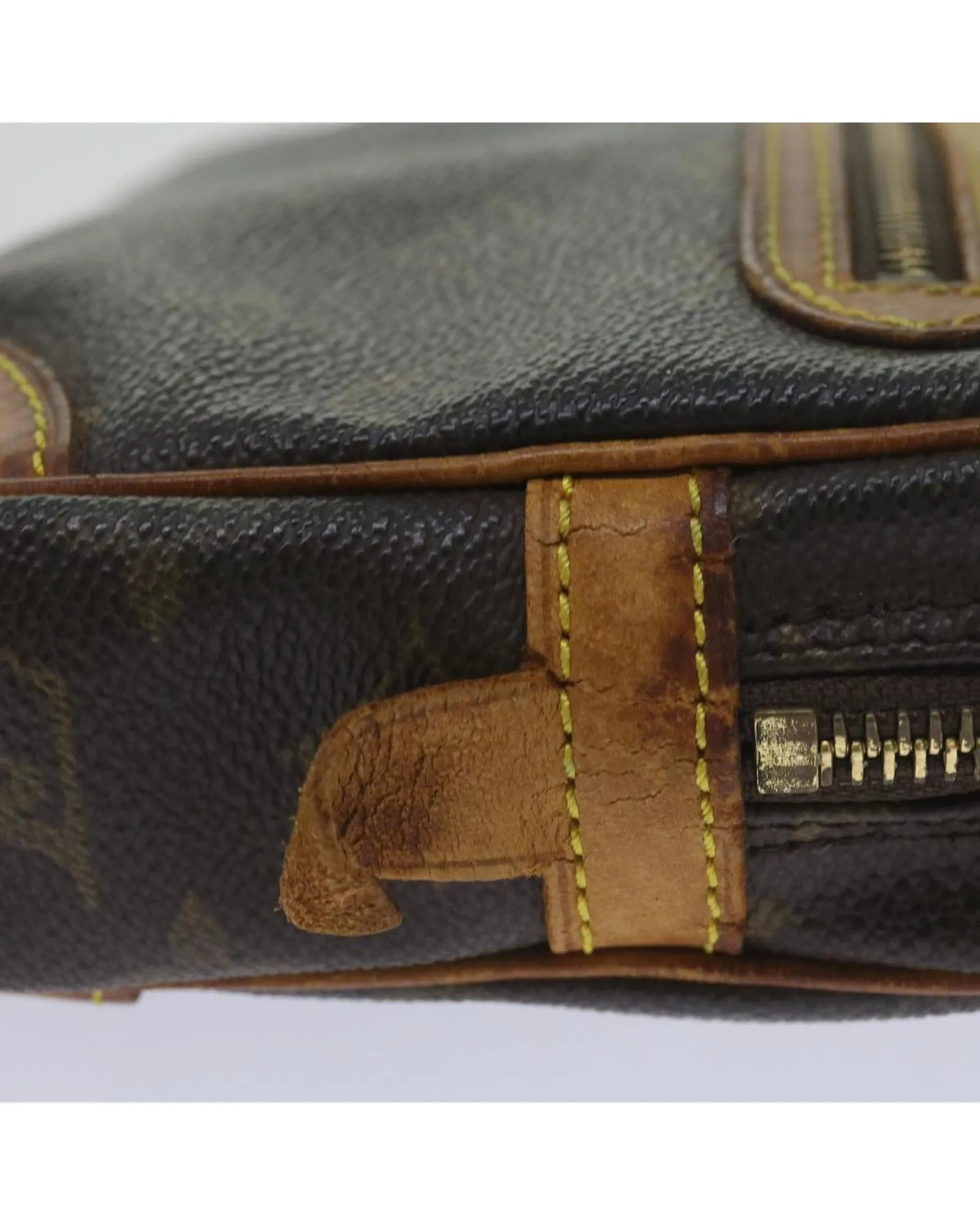 Monogram Leather Clutch with Dragonne Strap