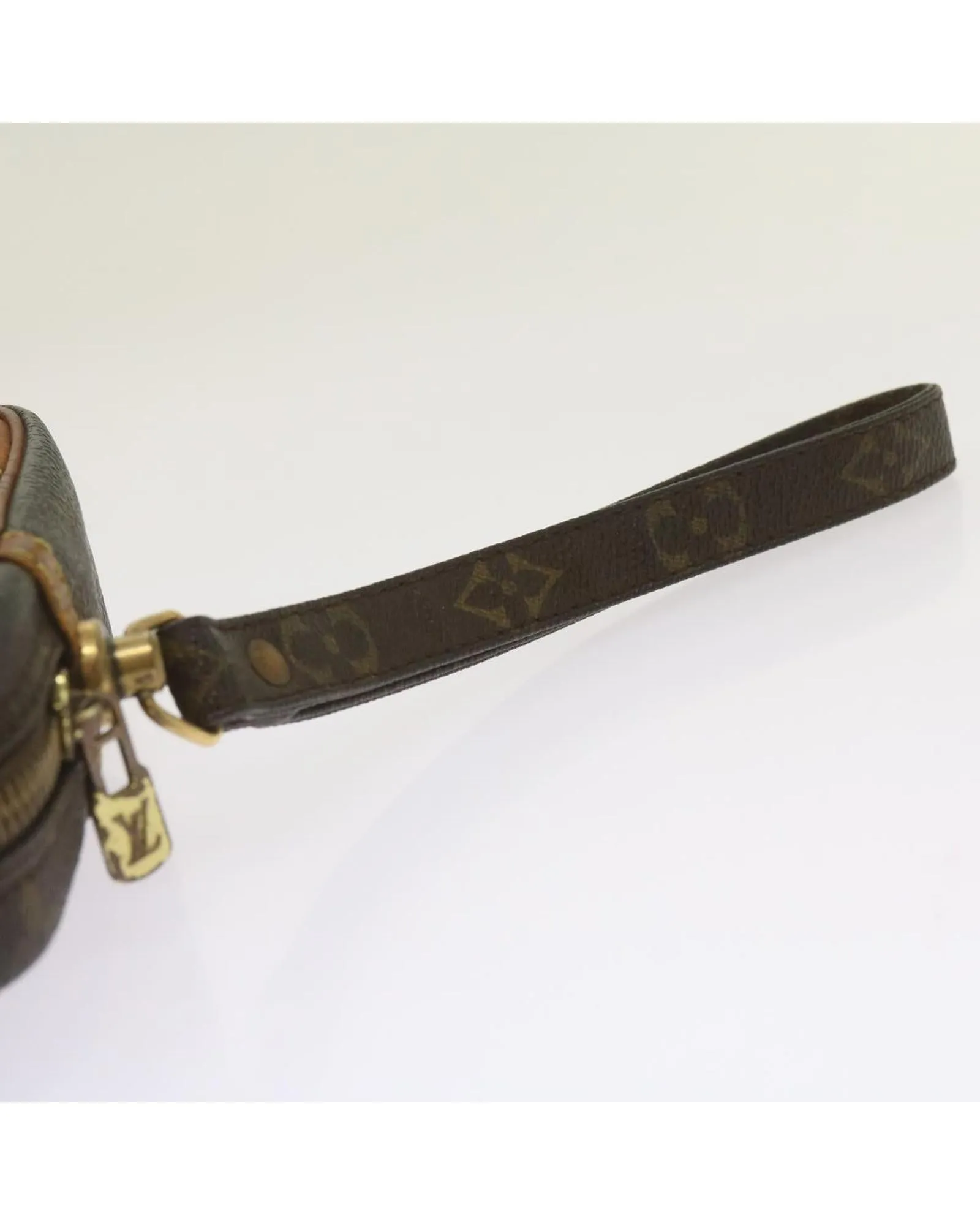 Monogram Leather Clutch with Dragonne Strap