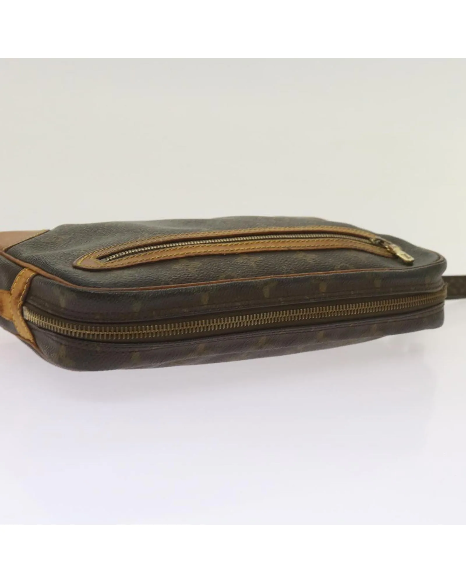 Monogram Leather Clutch with Dragonne Strap