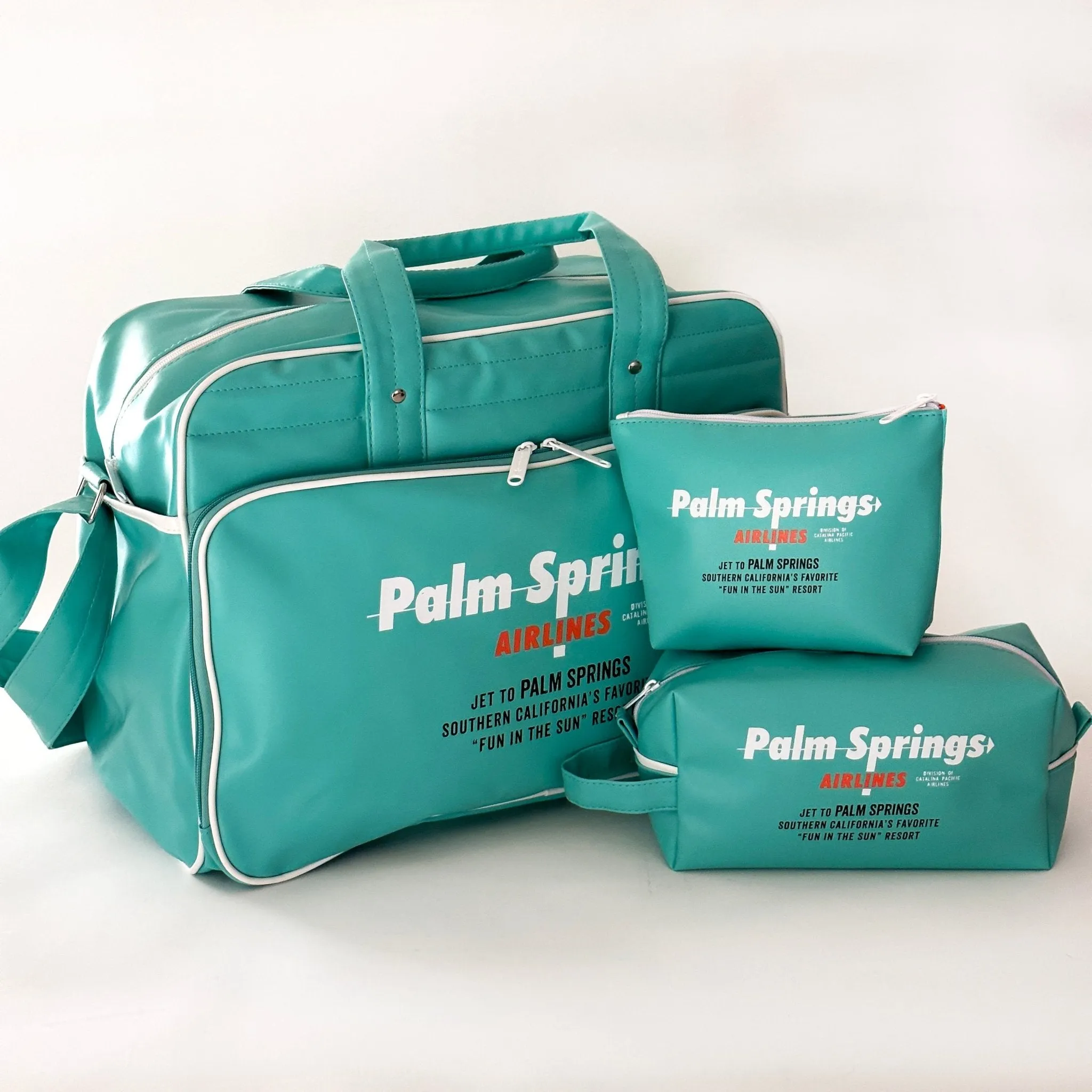 Palm Springs Airlines Weekender Bag - Aqua