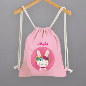 Personalised Drawstring Bags - Bunny