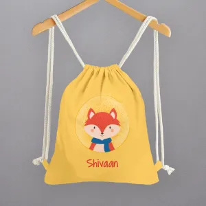 Personalised Drawstring Bags - Fox