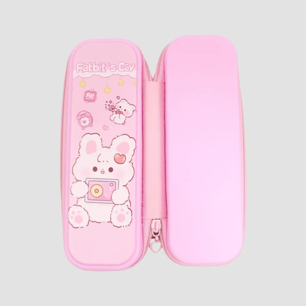 Rabbit's Day Pink Pencil Case