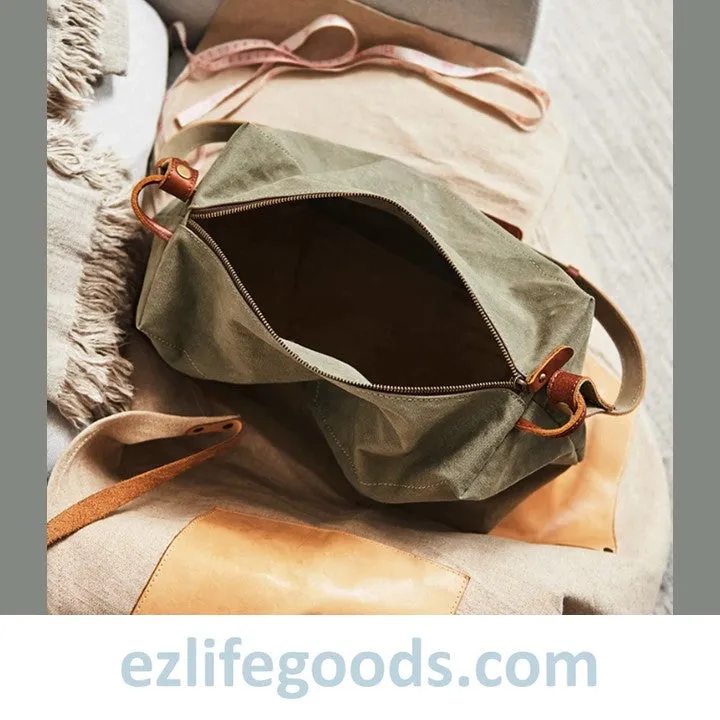 Retro Canvas Shoulder Messenger Bag, Japanese Style Crossbody Bag