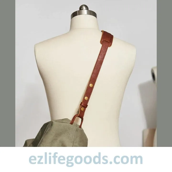 Retro Canvas Shoulder Messenger Bag, Japanese Style Crossbody Bag