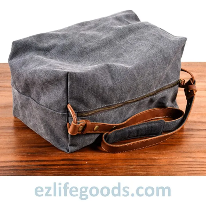 Retro Canvas Shoulder Messenger Bag, Japanese Style Crossbody Bag