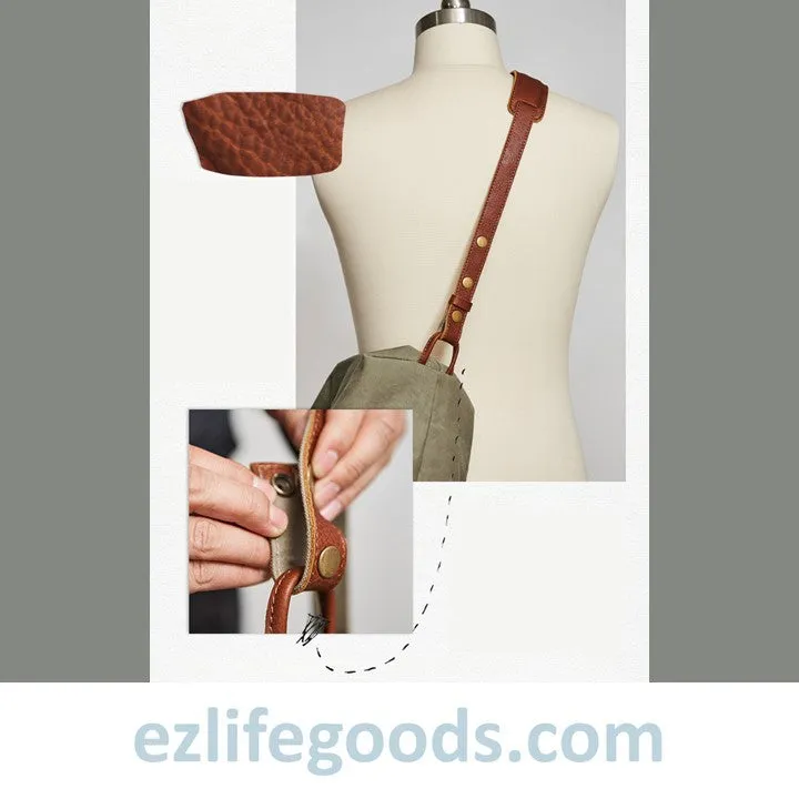 Retro Canvas Shoulder Messenger Bag, Japanese Style Crossbody Bag