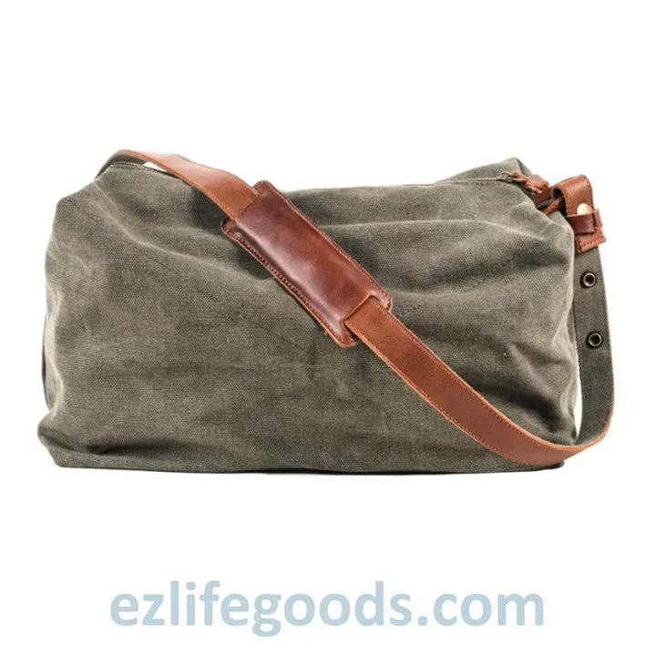 Retro Canvas Shoulder Messenger Bag, Japanese Style Crossbody Bag
