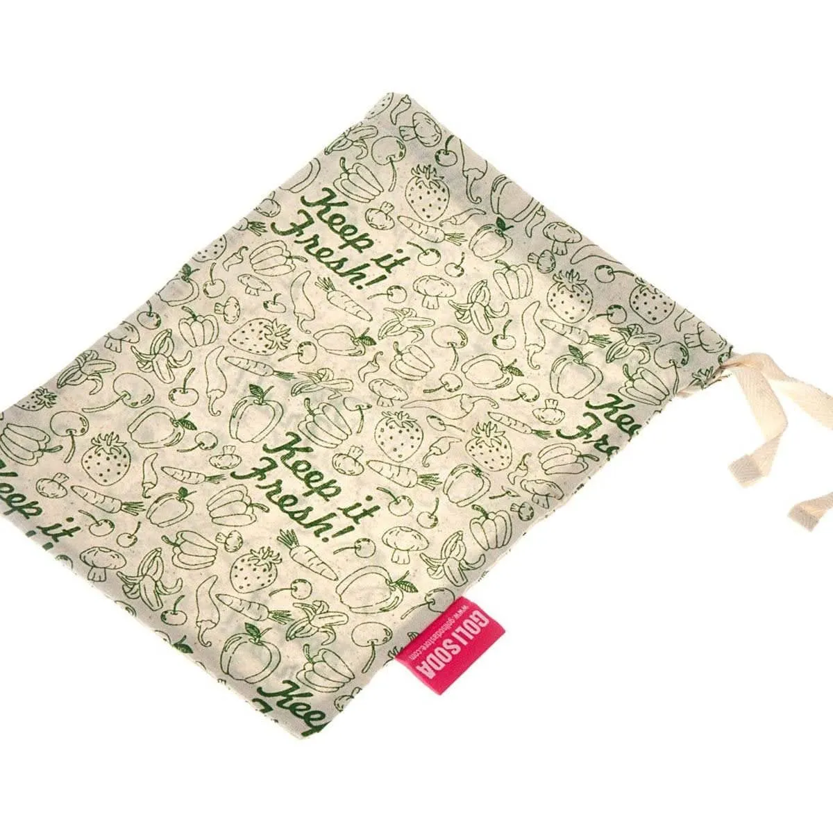Reusable Cotton Bag for Veggies, Roti, Sprouting & Paneer- Set of 2 Small