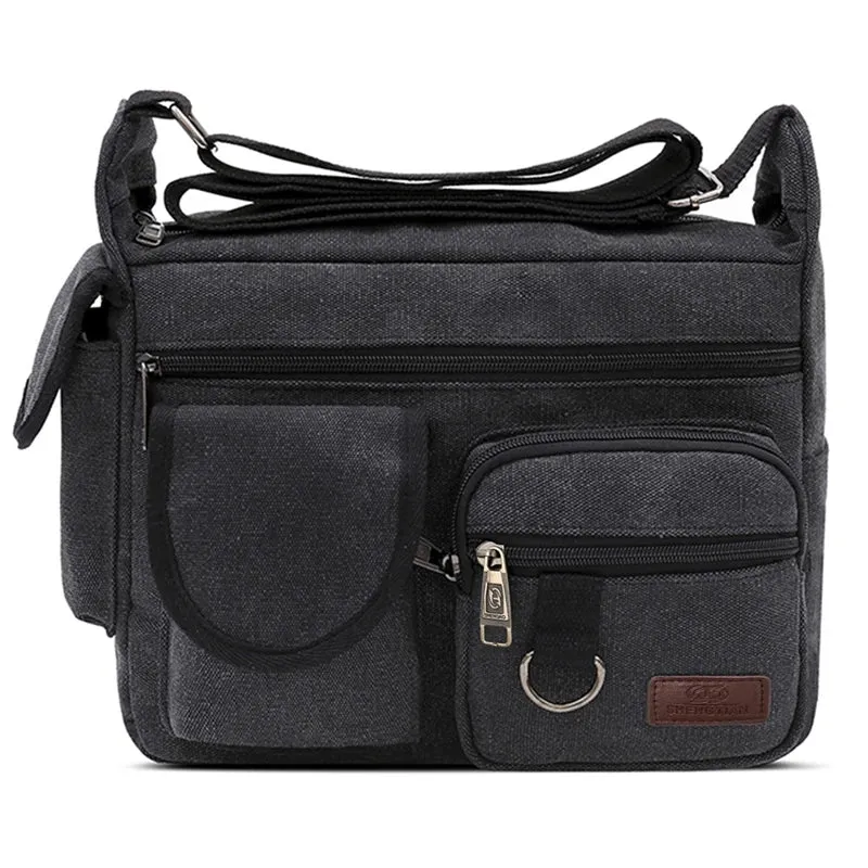 Rugged Vintage Canvas Messenger Bag