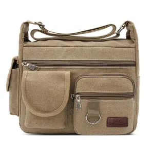 Rugged Vintage Canvas Messenger Bag