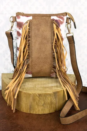 SALE! NGIL Till The Cows Come Home Faux Leather Fringed Crossbody