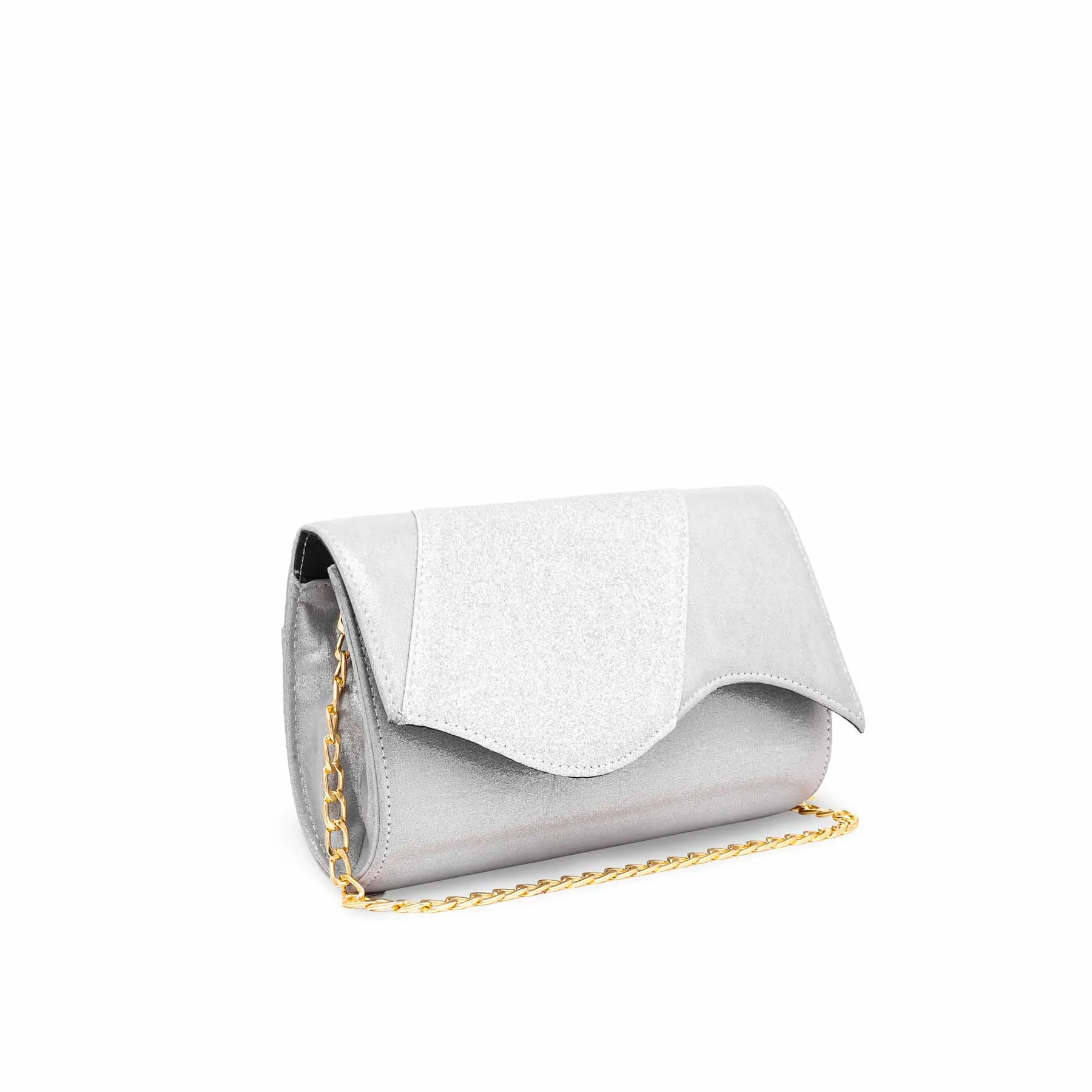 Silver Fancy Clutch P15324