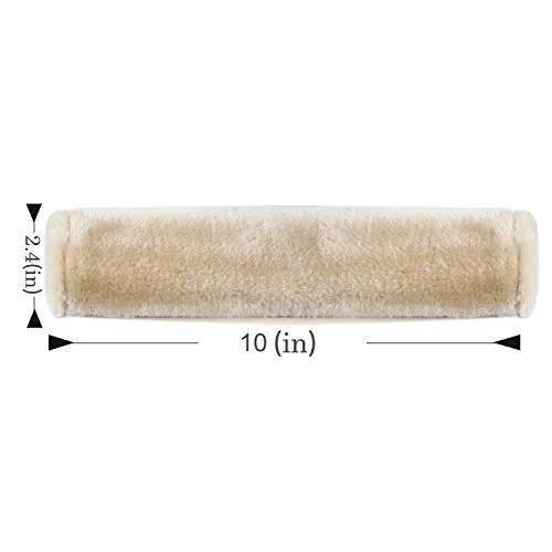 Soft Faux Sheepskin Seat Belt Shoulder Pad for a More Comfortable Driving, Compatible with Adults Youth Kids - Car, Truck, SUV, Airplane,Carmera Backpack Straps 2 Packs Beige