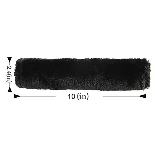 Soft Faux Sheepskin Seat Belt Shoulder Pad for a More Comfortable Driving, Compatible with Adults Youth Kids - Car, Truck, SUV, Airplane,Carmera Backpack Straps 2 Packs Black